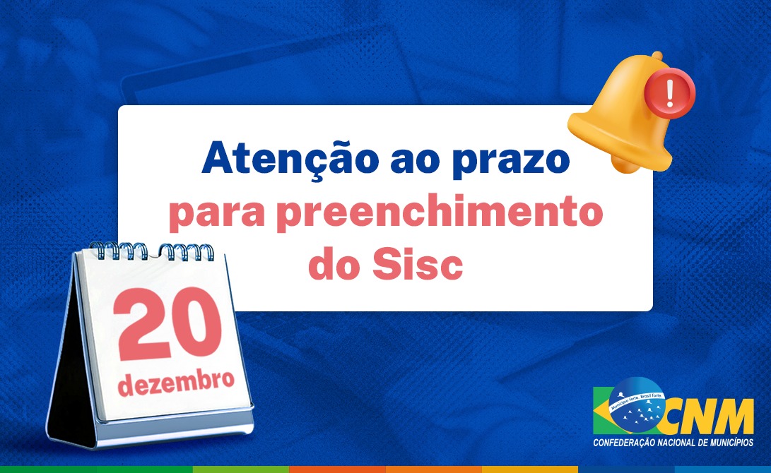 Capa da notícia - Prazo para preenchimento do SISC referente ao 4º trimestre de 2025 termina em 20 de dezembro